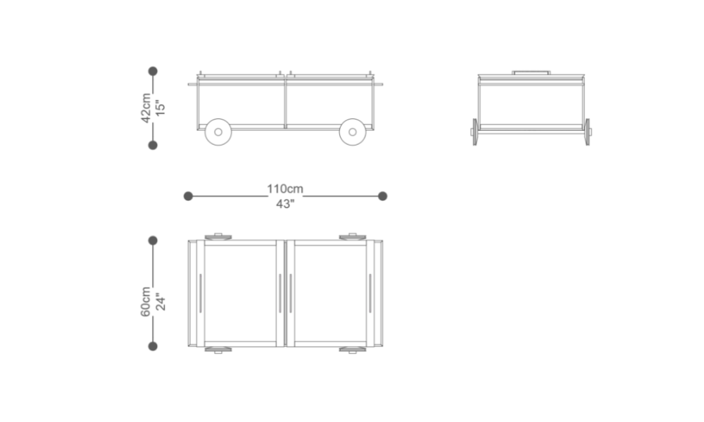 Image of the complete dimensions of the product